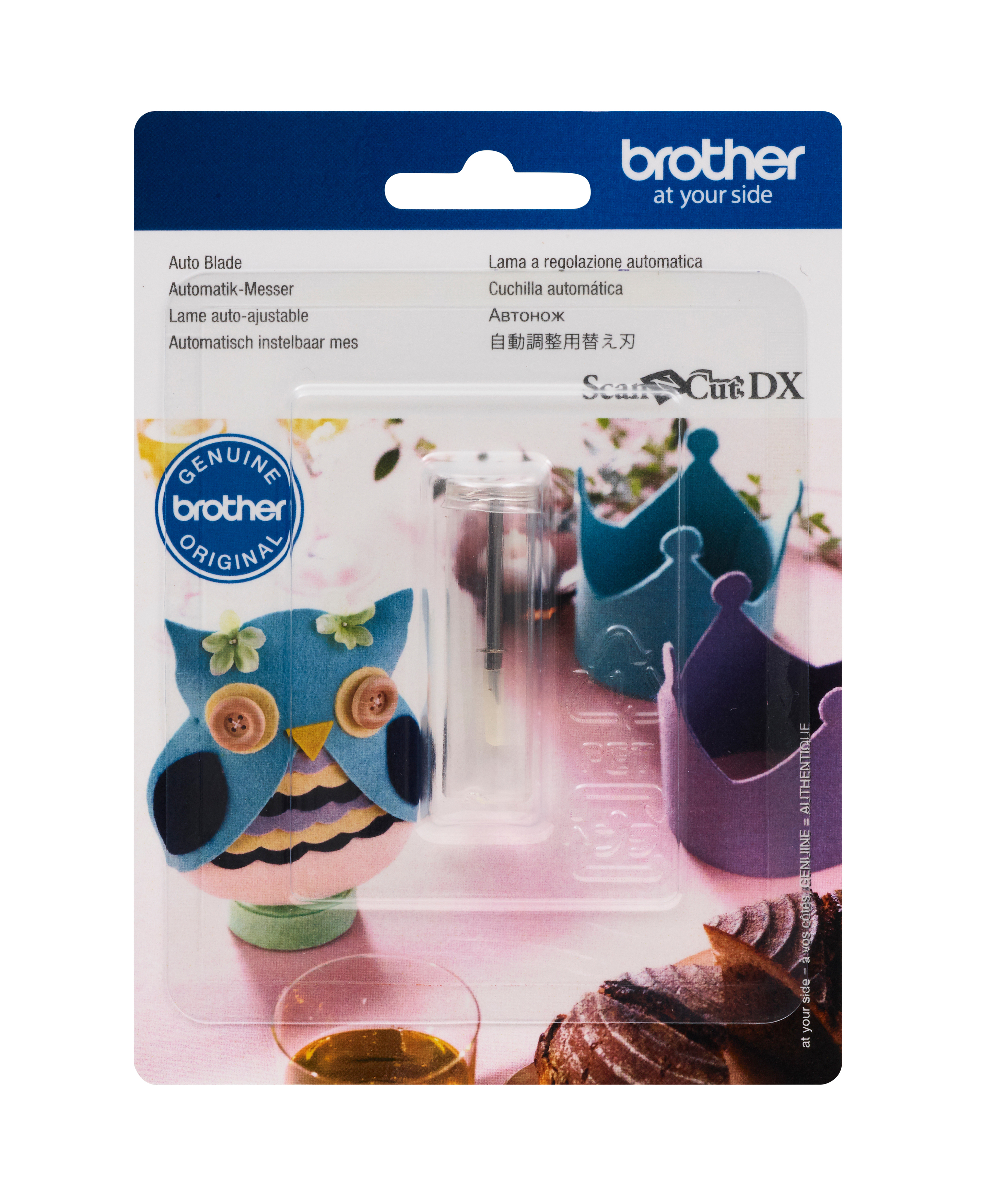 Original Brother Klingenpaket. Enthält eine Klinge, mit Eule und Kronen auf dem Etikett.