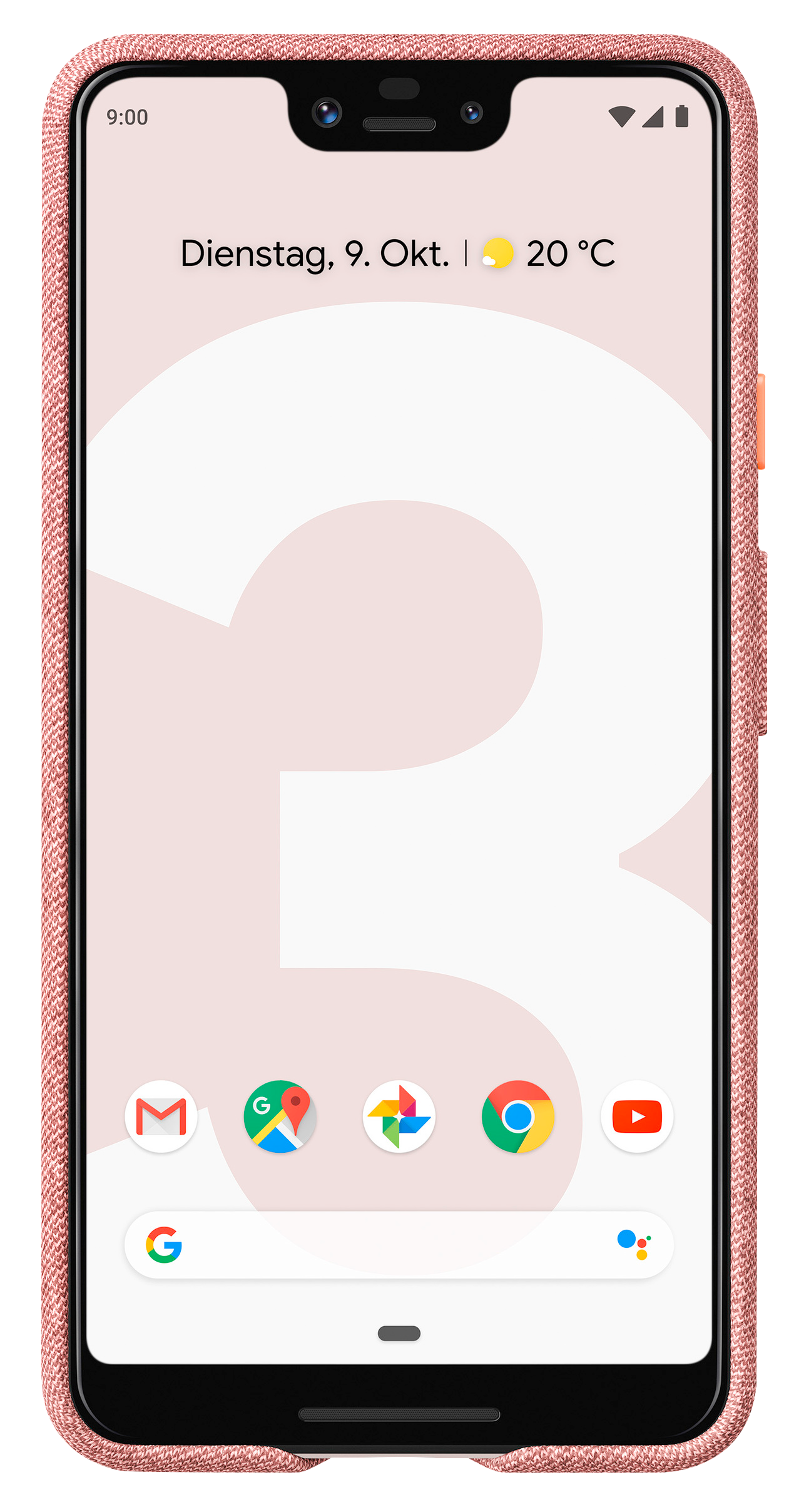 GOOGLE Fabric, Backcover, Google, Pixel 3XL, Moon Pink