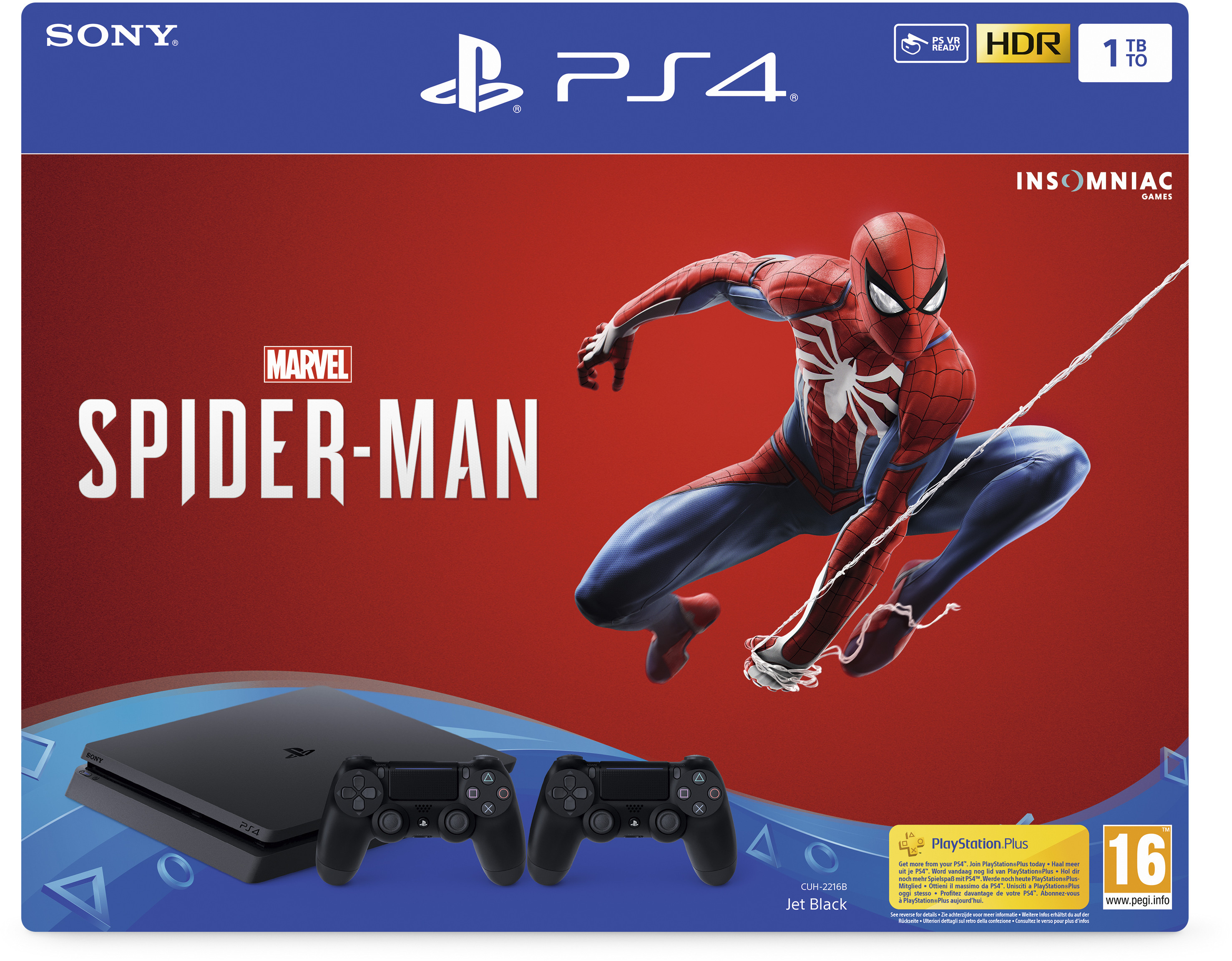 PLAYSTATION PS4 Slim 1 TB Noir + Spider-Man + Manette extra (9765813)