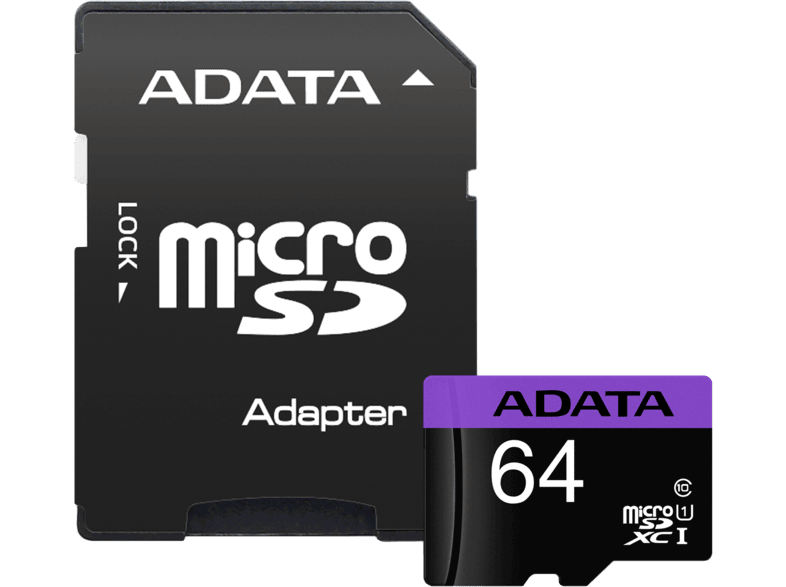 Intrekking Sta in plaats daarvan op springen ADATA Micro SDXC kártya 64GB class 10 UHS-I (AUSDX64GUICL10-RA1) -  MediaMarkt online vásárlás