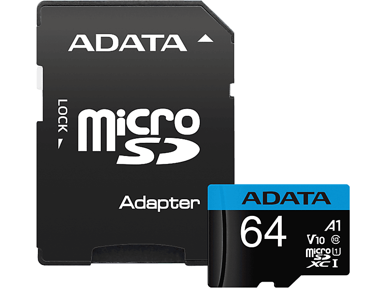 ADATA Micro SDXC kártya 64GB class 10 UHS-I (AUSDX64GUICL10A1-RA1)