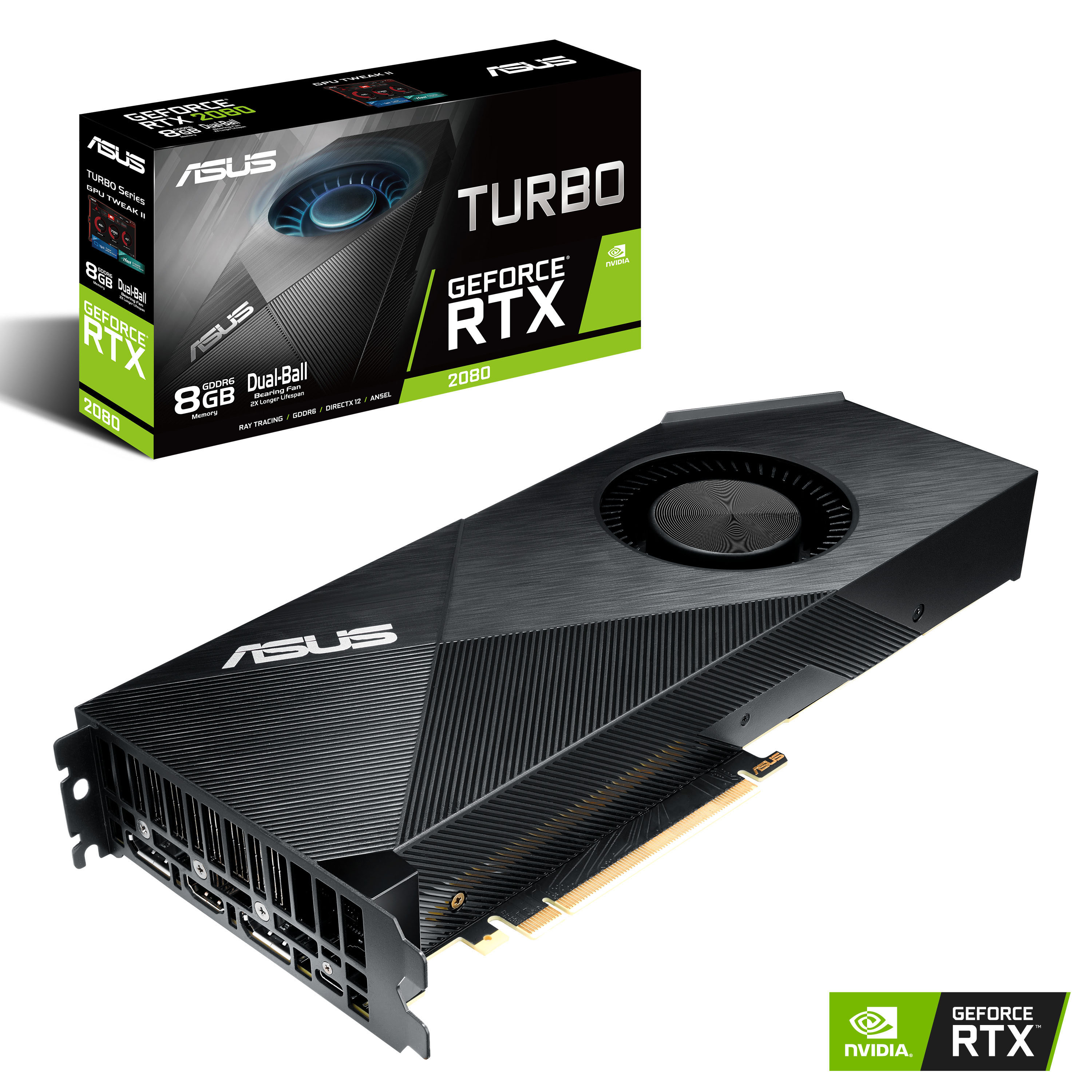 ASUS GeForce RTX™ 2080 Turbo 8GB (90YV0C31-M0NM00) (NVIDIA, Grafikkarte)