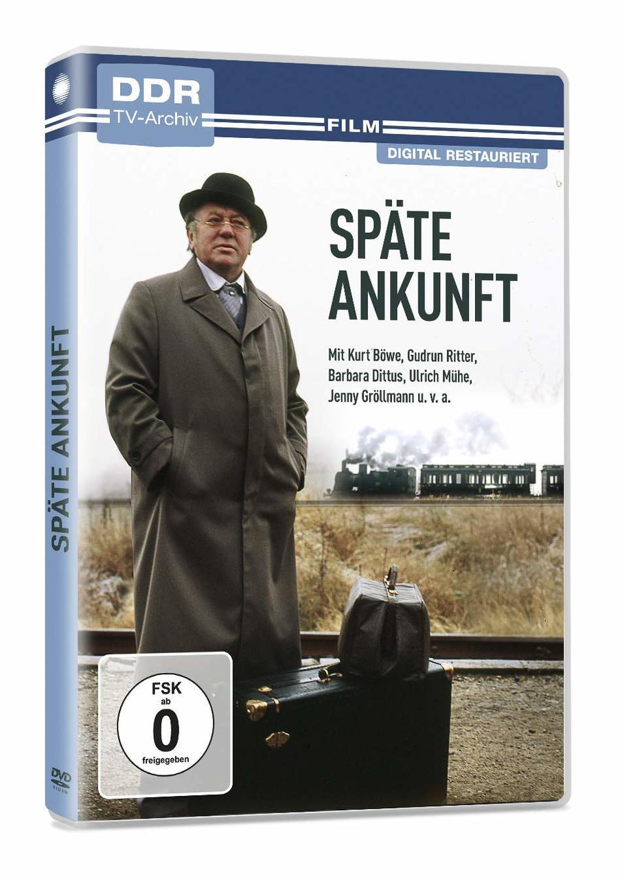 DVD-Hülle mit einem Mann und einem Zug auf dem Cover. Weißer Hintergrund.