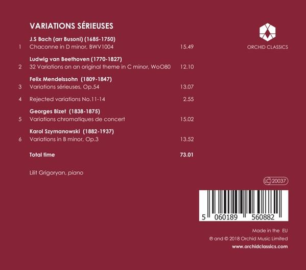 Lilit Grigoryan - Variations Sérieuses  - (CD)
