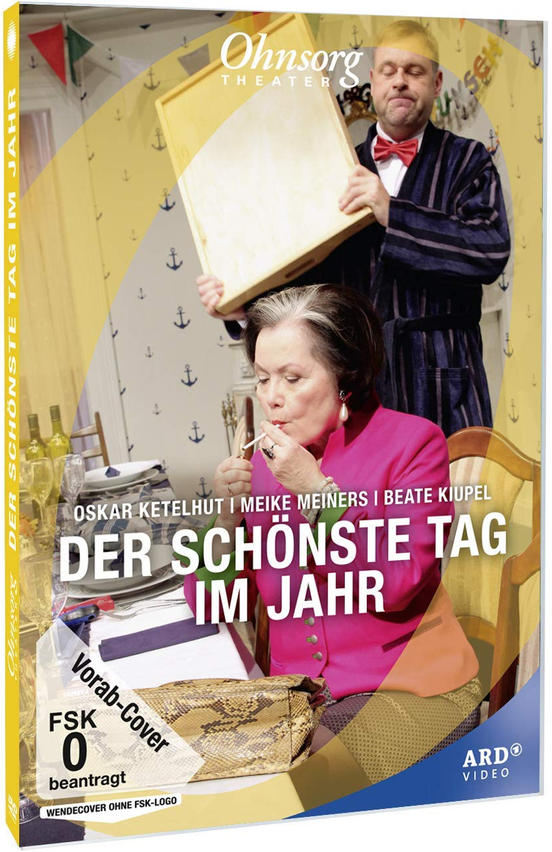 DVD-Hülle mit rauchender Frau und zwei Männern, die ein Holzbrett halten.