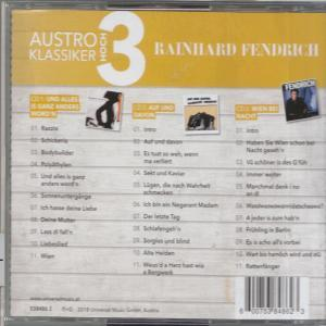 Rückseite einer CD-Hülle mit Titellisten und Bildern. Der Hintergrund ist gelb.