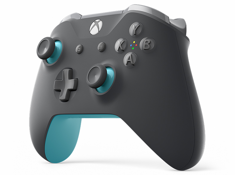 MICROSOFT Xbox Wireless Controller Controller Dunkelgrau/Hellgrau/Blau für Xbox One, PC, Android