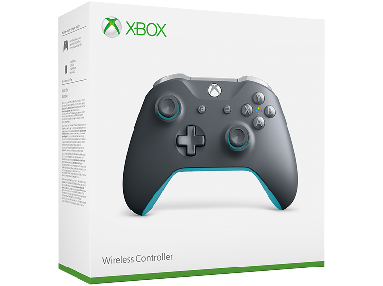 MICROSOFT Xbox Wireless Controller Controller Dunkelgrau/Hellgrau/Blau für Xbox One, PC, Android