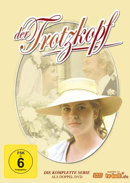 Filmplakat für Der Trotzkopf, mit einer Frau mit Hut und einer Hochzeitsszene.