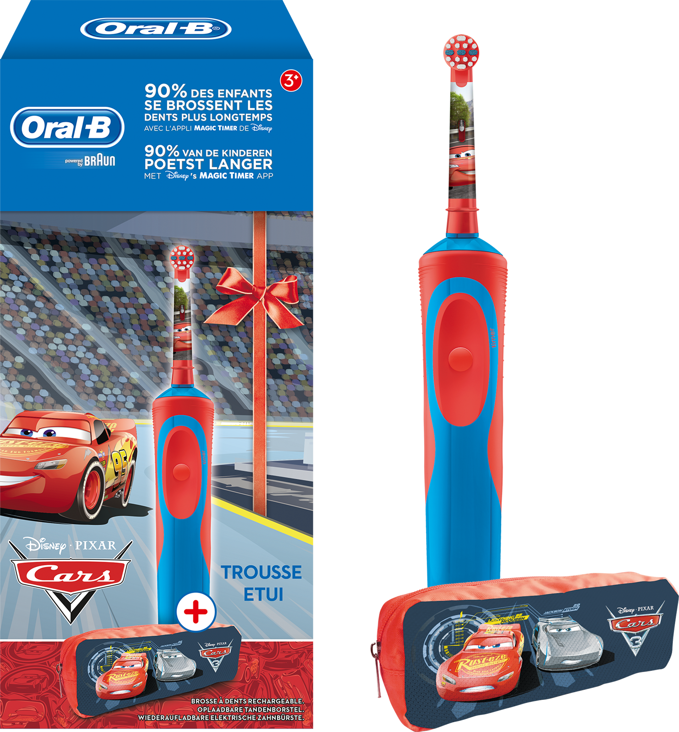 ORAL-B D12.513 Vitality Gyerek elektromos fogkefe ceruzatartóval, Cars