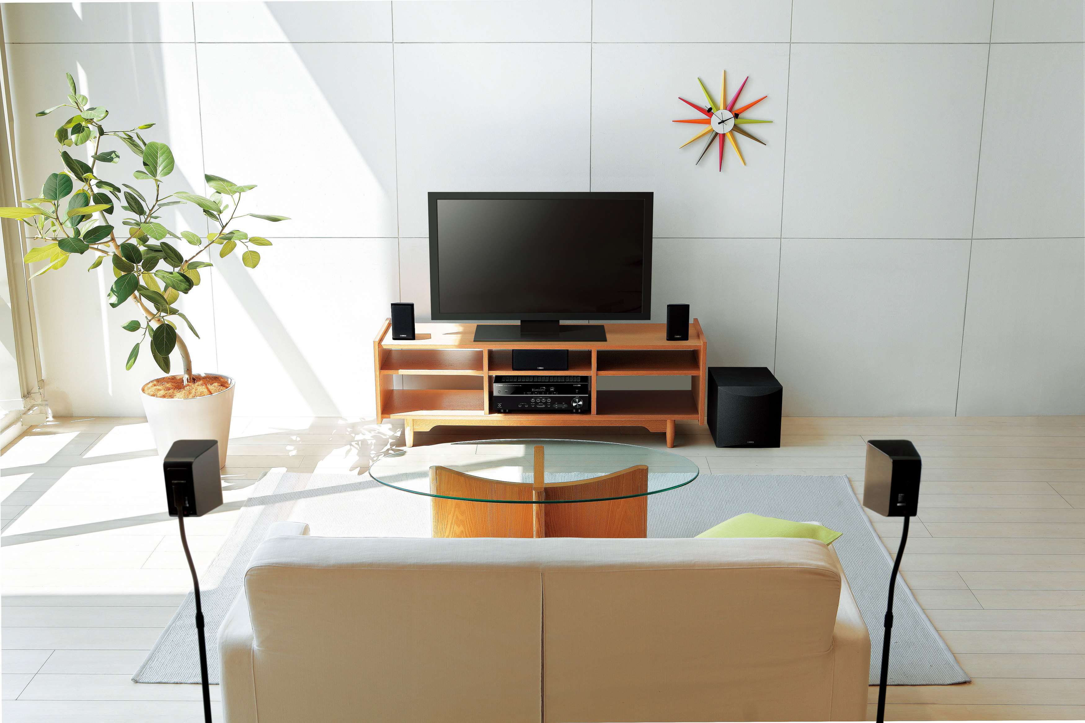 YAMAHA YHT-2950 (HTR-3072 + NS-P41) 5.1 System, Bluetooth, Ja, Schwarz)