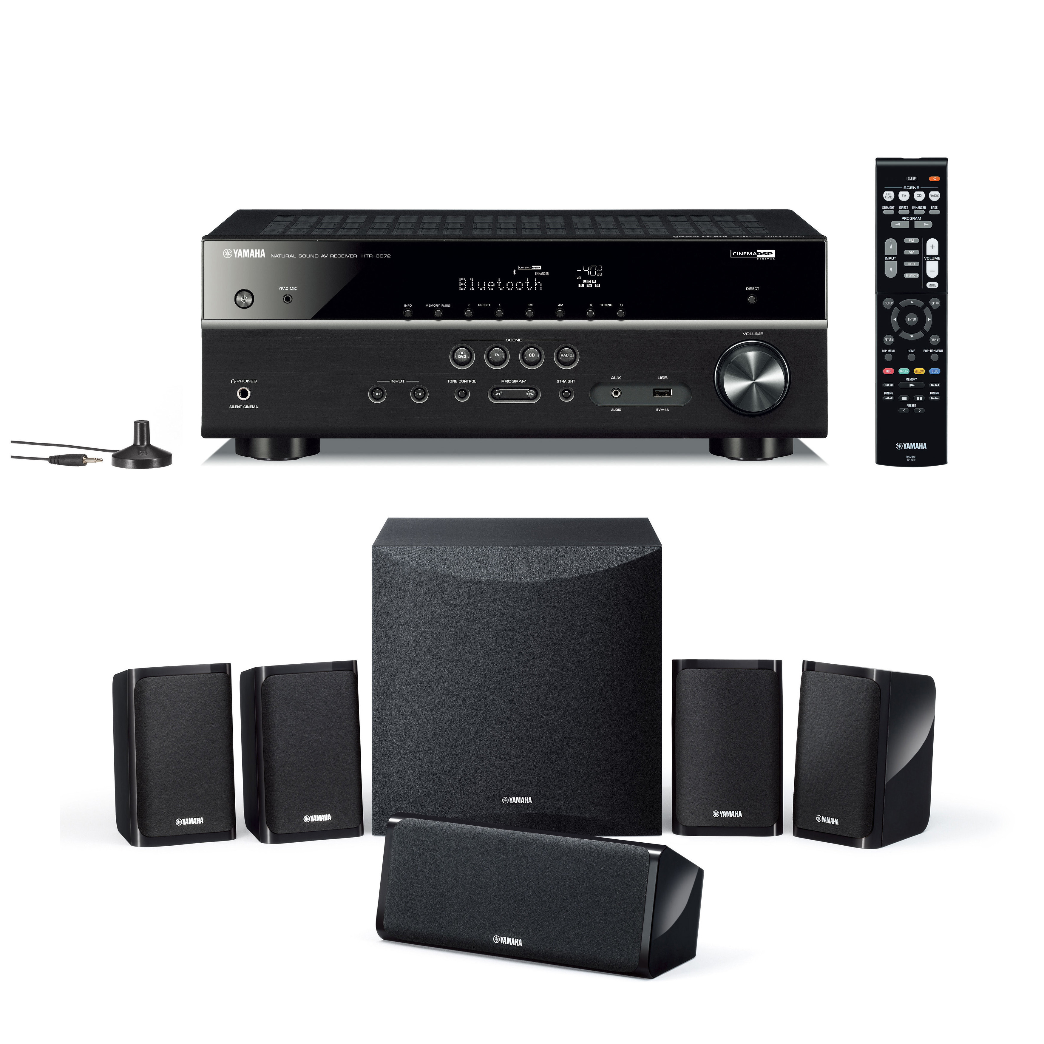 YAMAHA YHT-2950 (HTR-3072 + NS-P41) 5.1 System, Bluetooth, Ja, Schwarz)