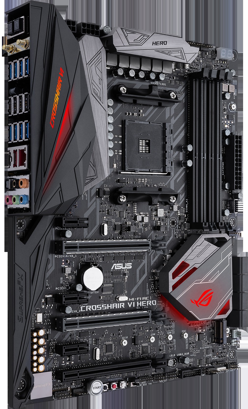 ASUS ROG Crosshair VI Hero Mainboard Schwarz