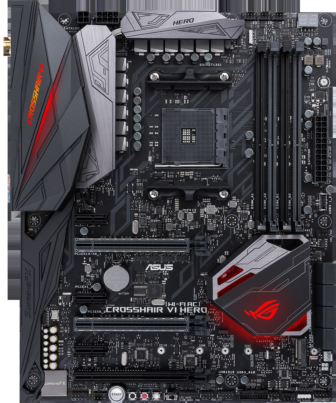 ASUS ROG Crosshair VI Hero Mainboard Schwarz