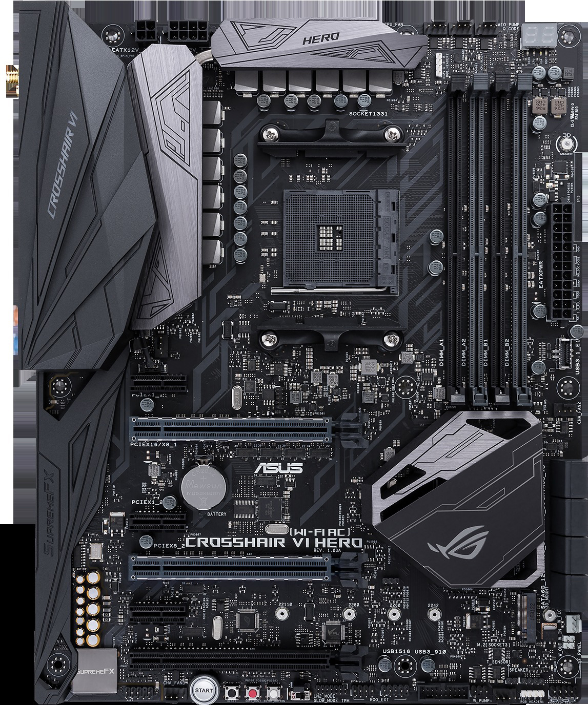 ASUS ROG Crosshair VI Hero Mainboard Schwarz