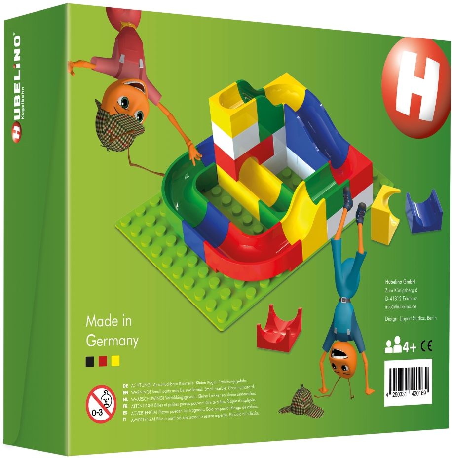 HUBELINO Kugelbahn Mini Set (45 teilig) - Bausteine (Mehrfarbig)
