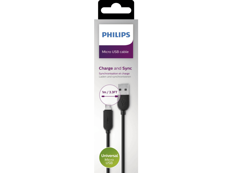 philips dlc2416u 10 1 m micro usb type c sarj data kablosu siyah