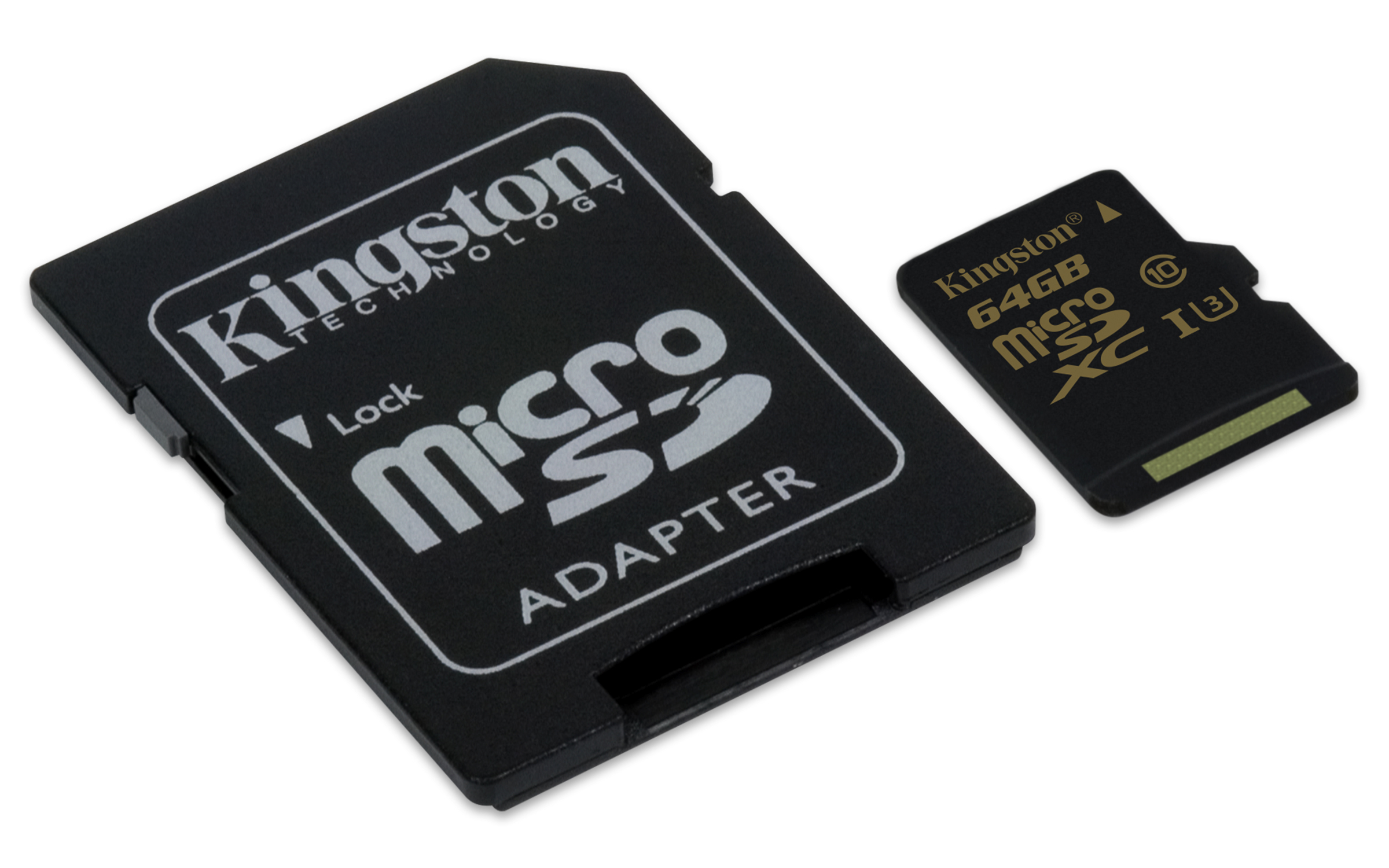 KINGSTON 64GB MICROSDXC CLASS U3 UHS-I 90R/45W + SD ADAPTER