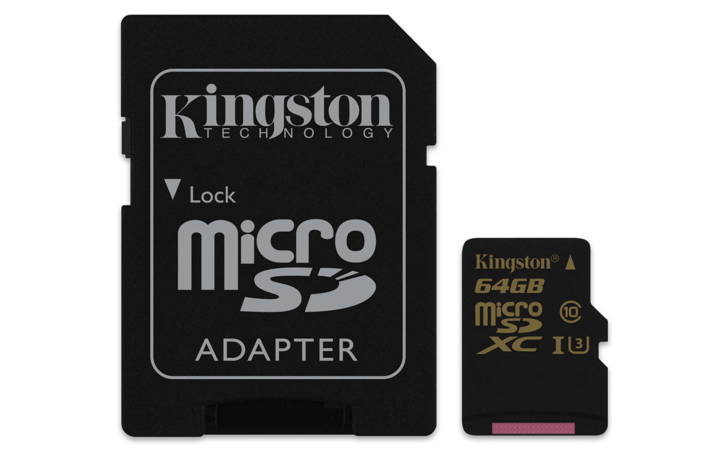 KINGSTON 64GB MICROSDXC CLASS U3 UHS-I 90R/45W + SD ADAPTER