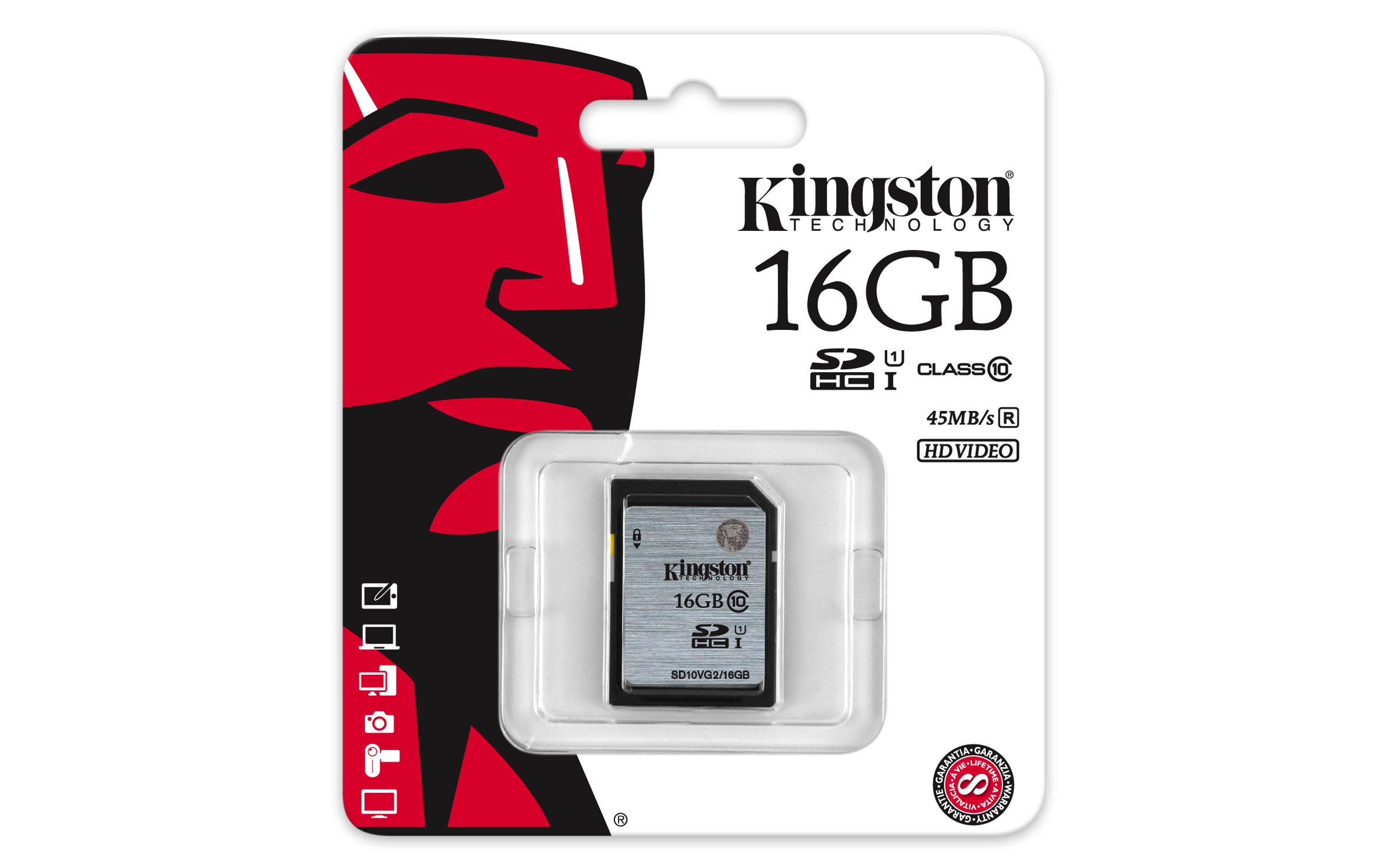 Memoria USB - Kingston, 16GB/CLASS10/UHS-I/SDHC