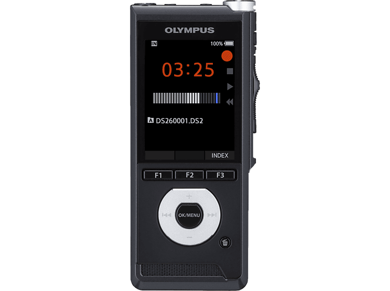 OLYMPUS DS‑2600 + Rekorder, Digitaler Schwarz AS‑2400