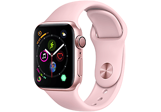 APPLE Watch S4 GPS 40mm Altın Rengi Alüminyum Kasa Kum Pembesi Spor Kordon