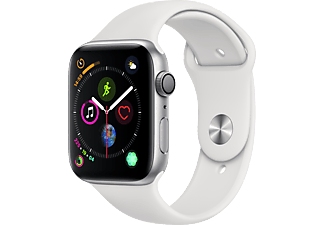 APPLE Watch S4 GPS 44mm Gümüş Rengi Alüminyum Kasa Beyaz Spor Kordon