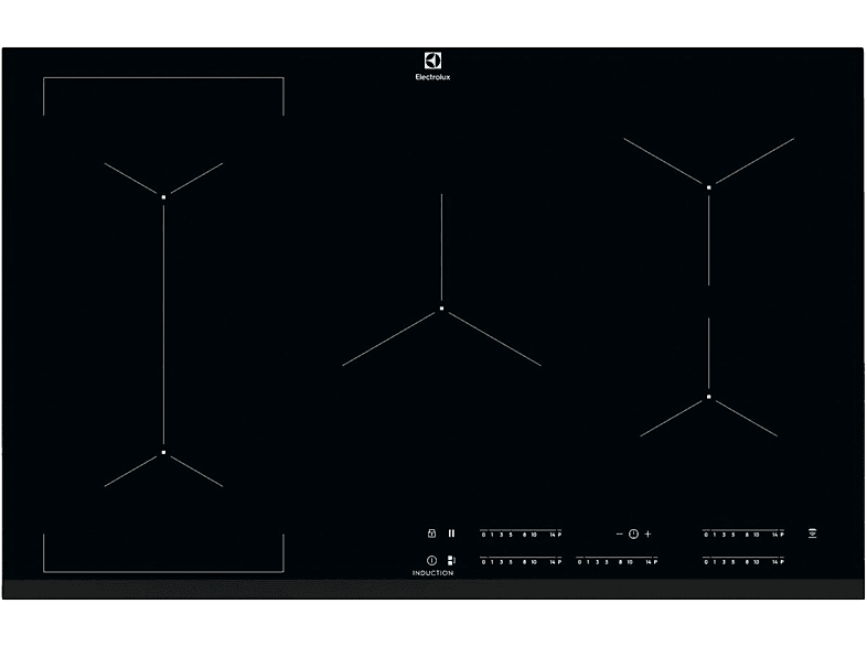 ELECTROLUX EIV835 Beépíthető indukciós főzőlap, Hob2Hood, Bridge funkció, 80 cm