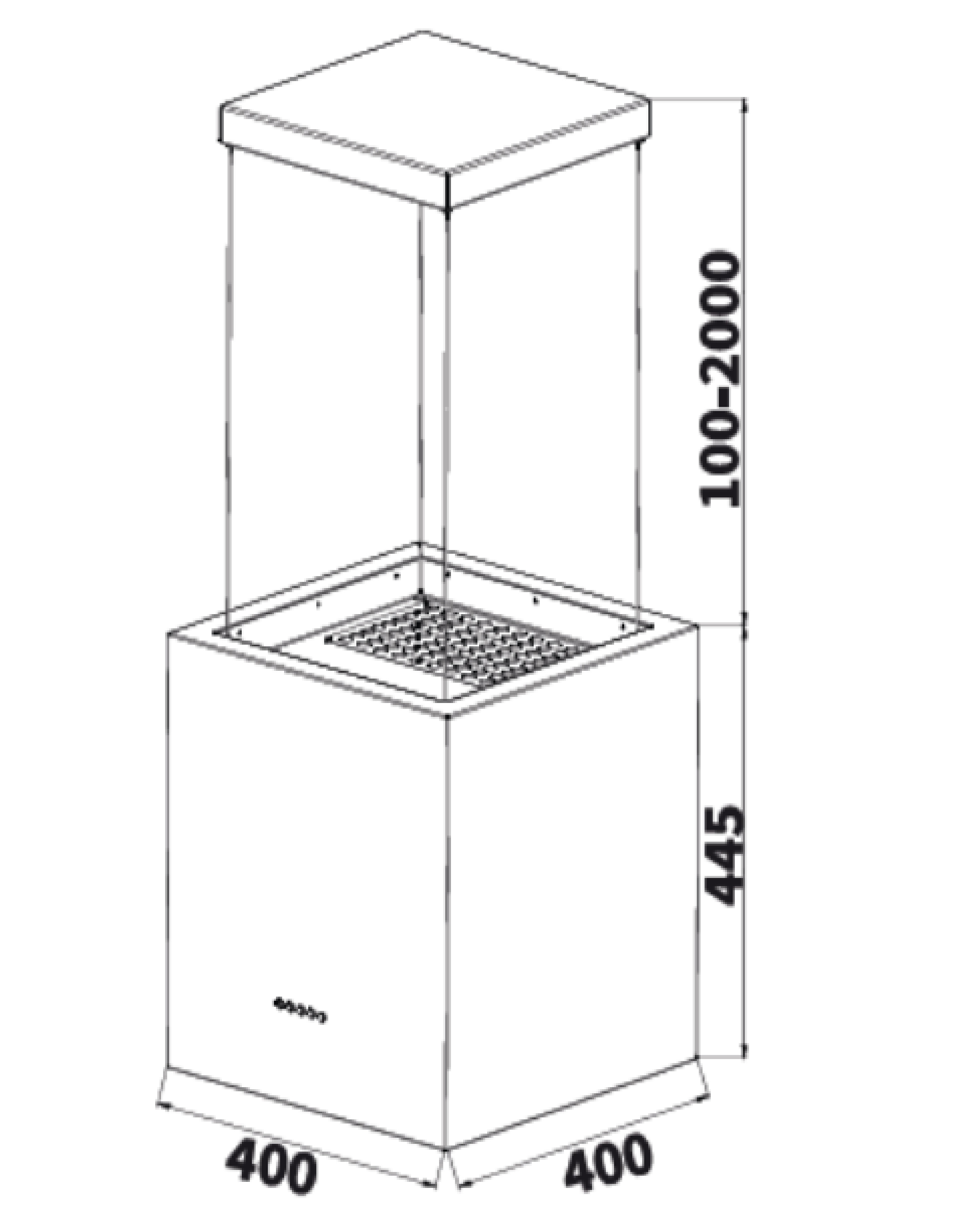SCHNEIDER SL I3-40 A + SSTZ, Dunstabzugshaube (400 mm breit, 400 mm tief)