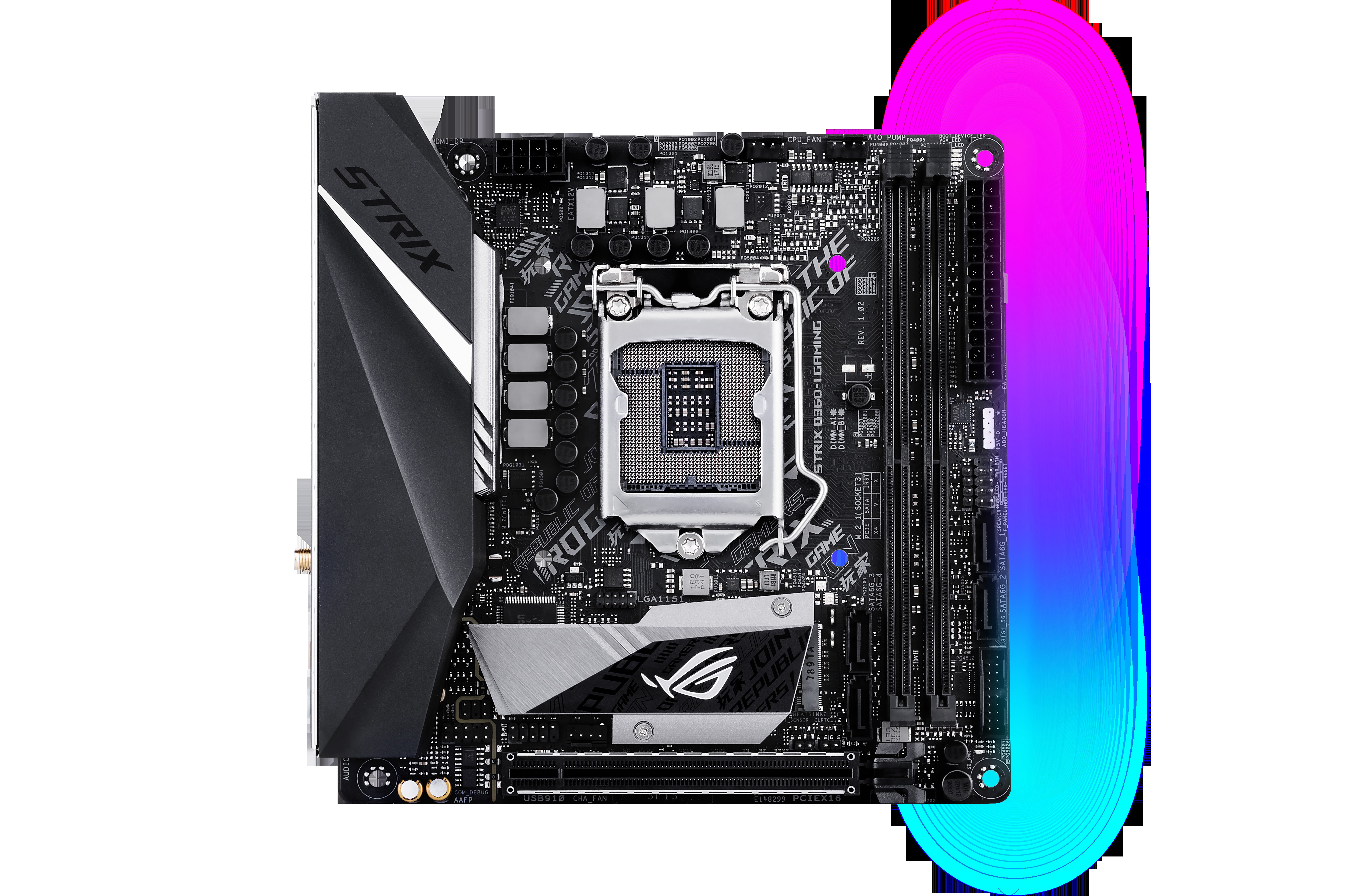 ASUS ROG Strix B360-I Gaming Mainboard schwarz