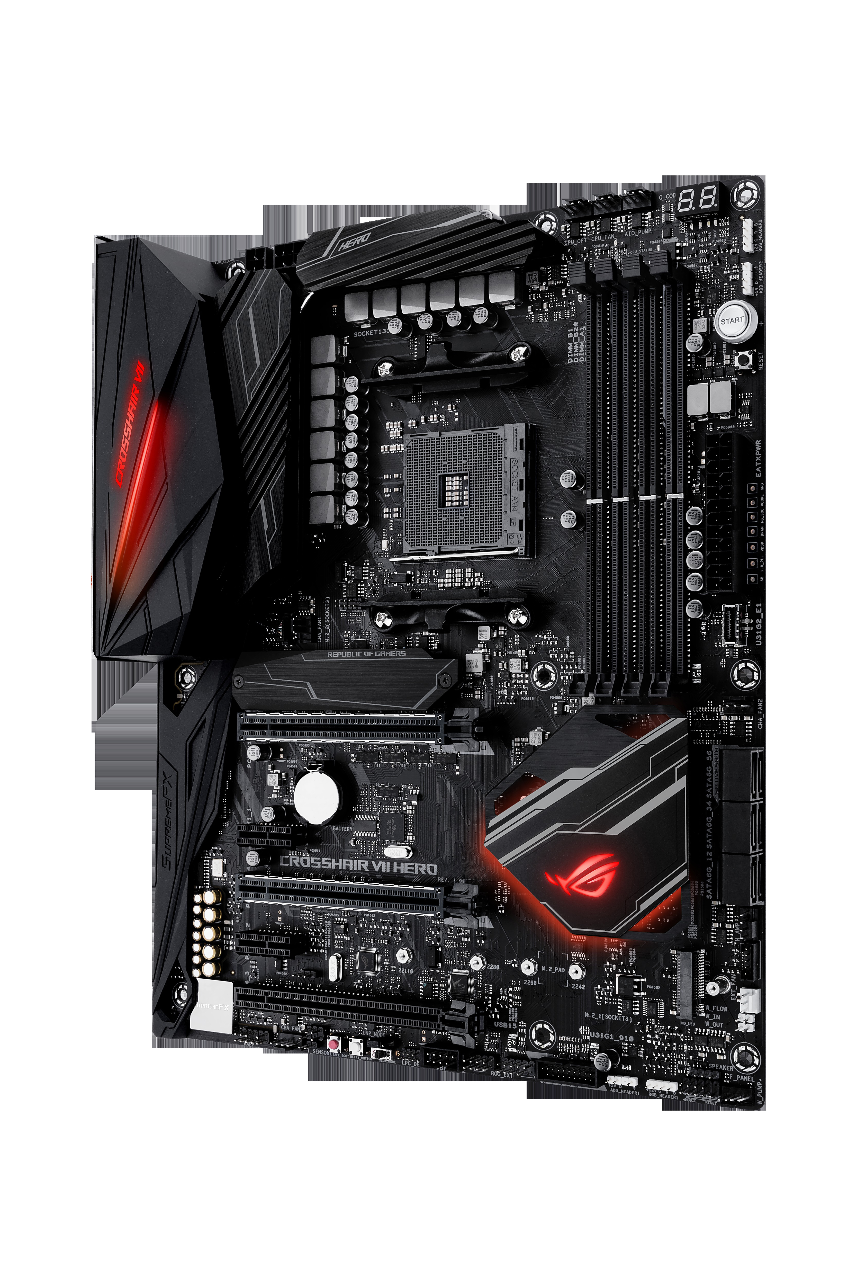 ASUS ROG Crosshair VII Hero Mainboard Schwarz