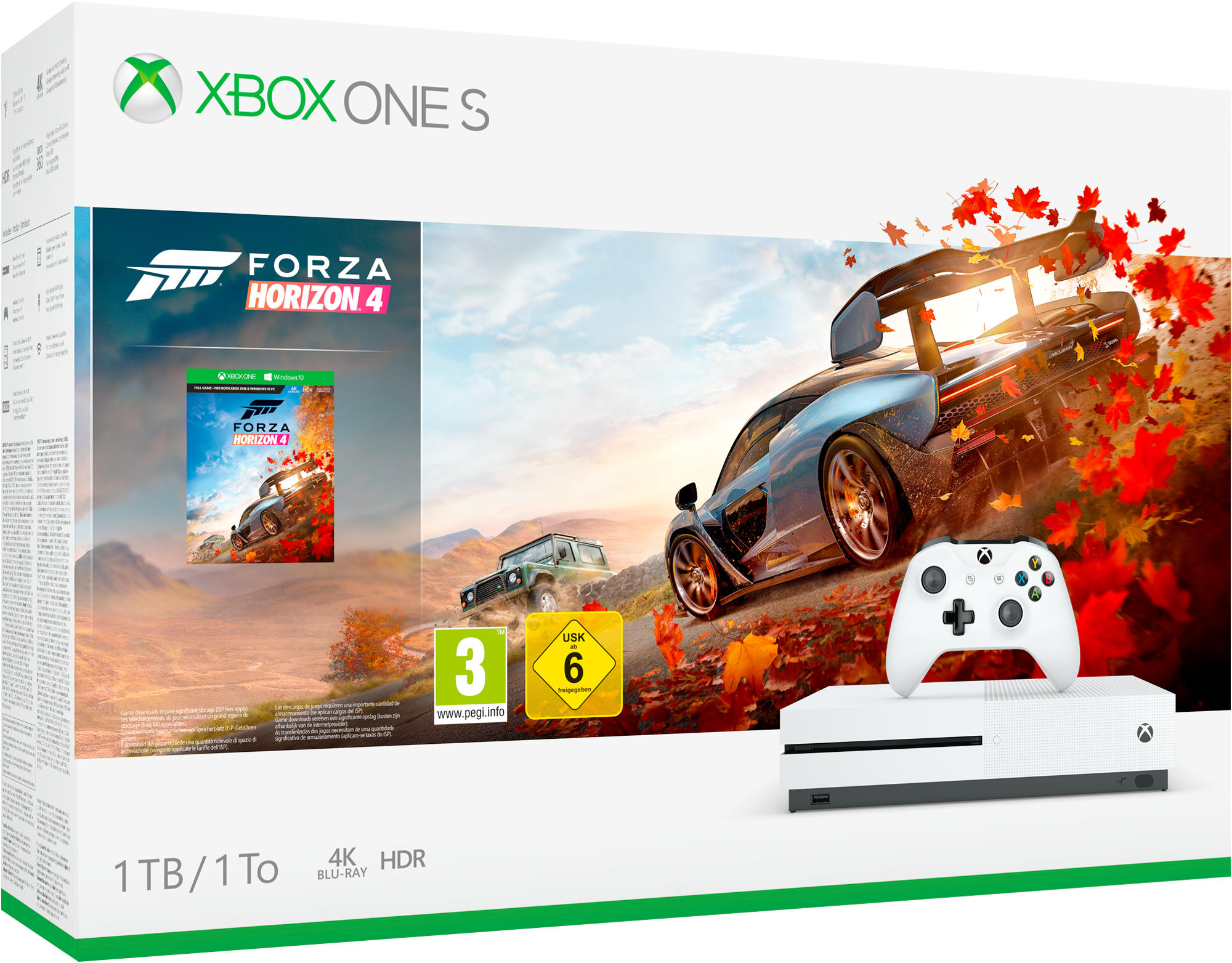 MICROSOFT Xbox One S 1TB Konsole - Forza Horizon 4 Bundle