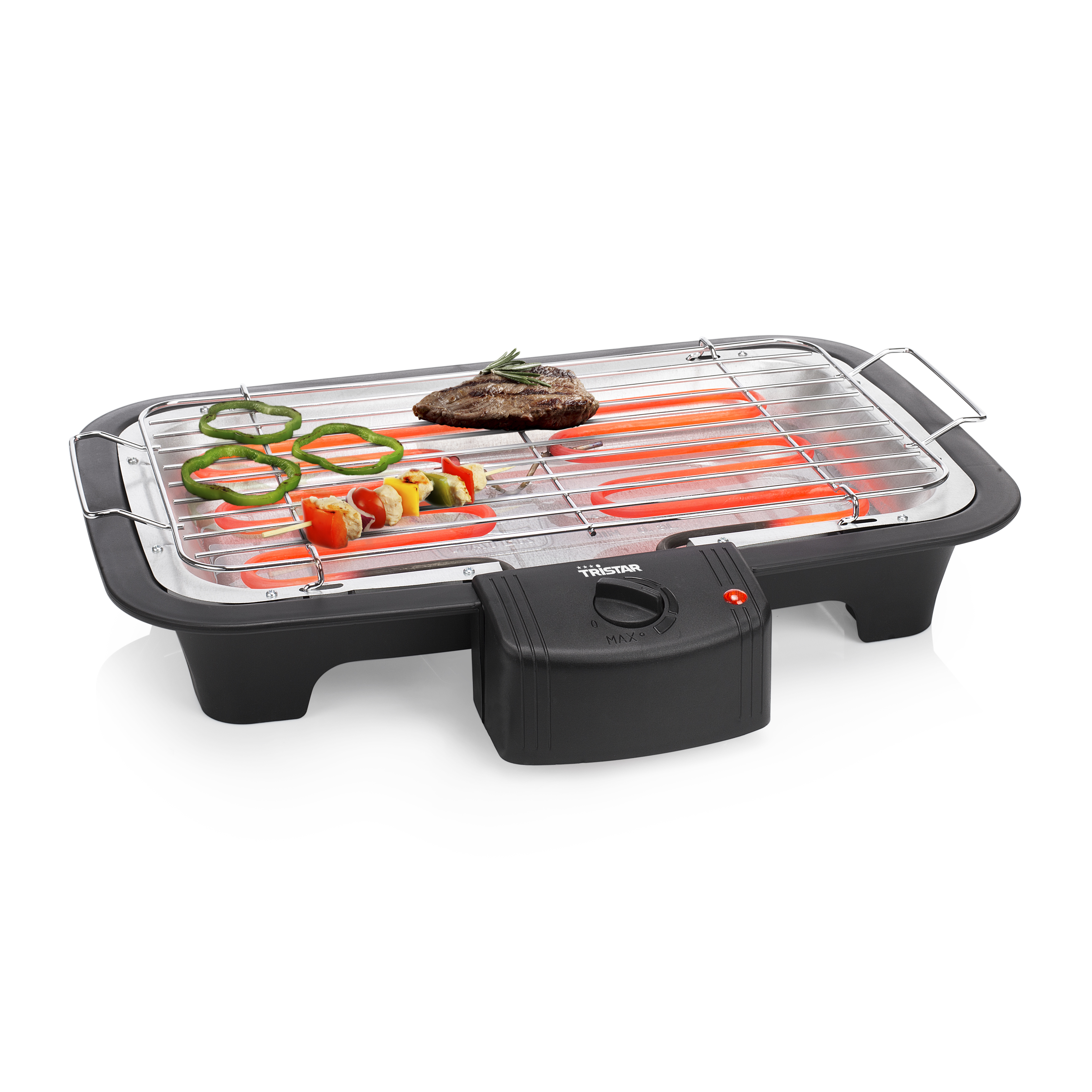 Barbacoa - Tristar, BQ-2813, Electric barbecue, 2000W, Adjustable thermostat, LED indicators