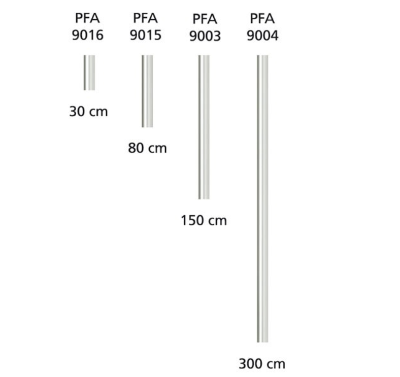 VOGELS PFA 9003 - Tube d'extension pour support TV plafond , Argent