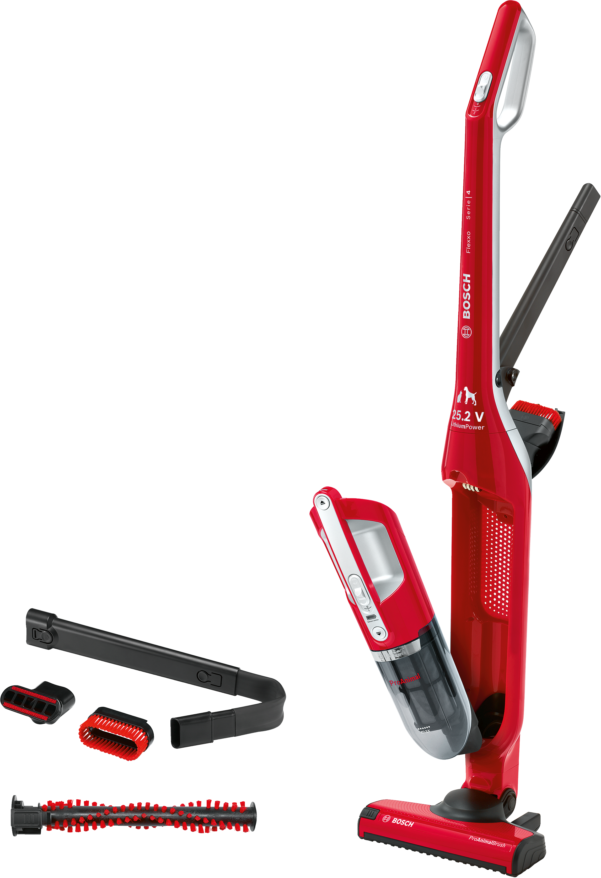 BOSCH BBH3ZOO25 Flexxo 4 ProAnimal Rood