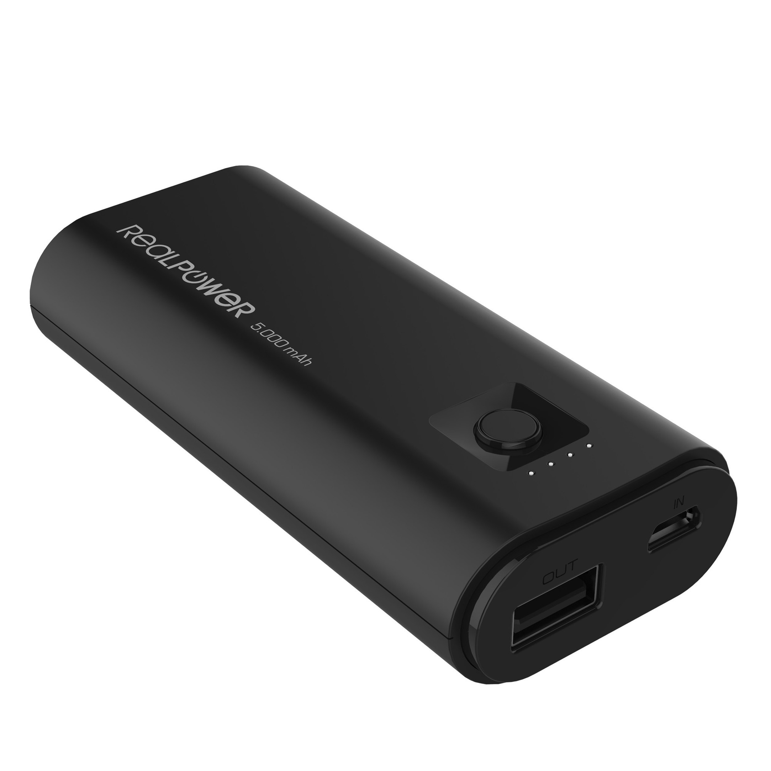 REALPOWER PB-5000mini  Powerbank 5000 mAh Schwarz