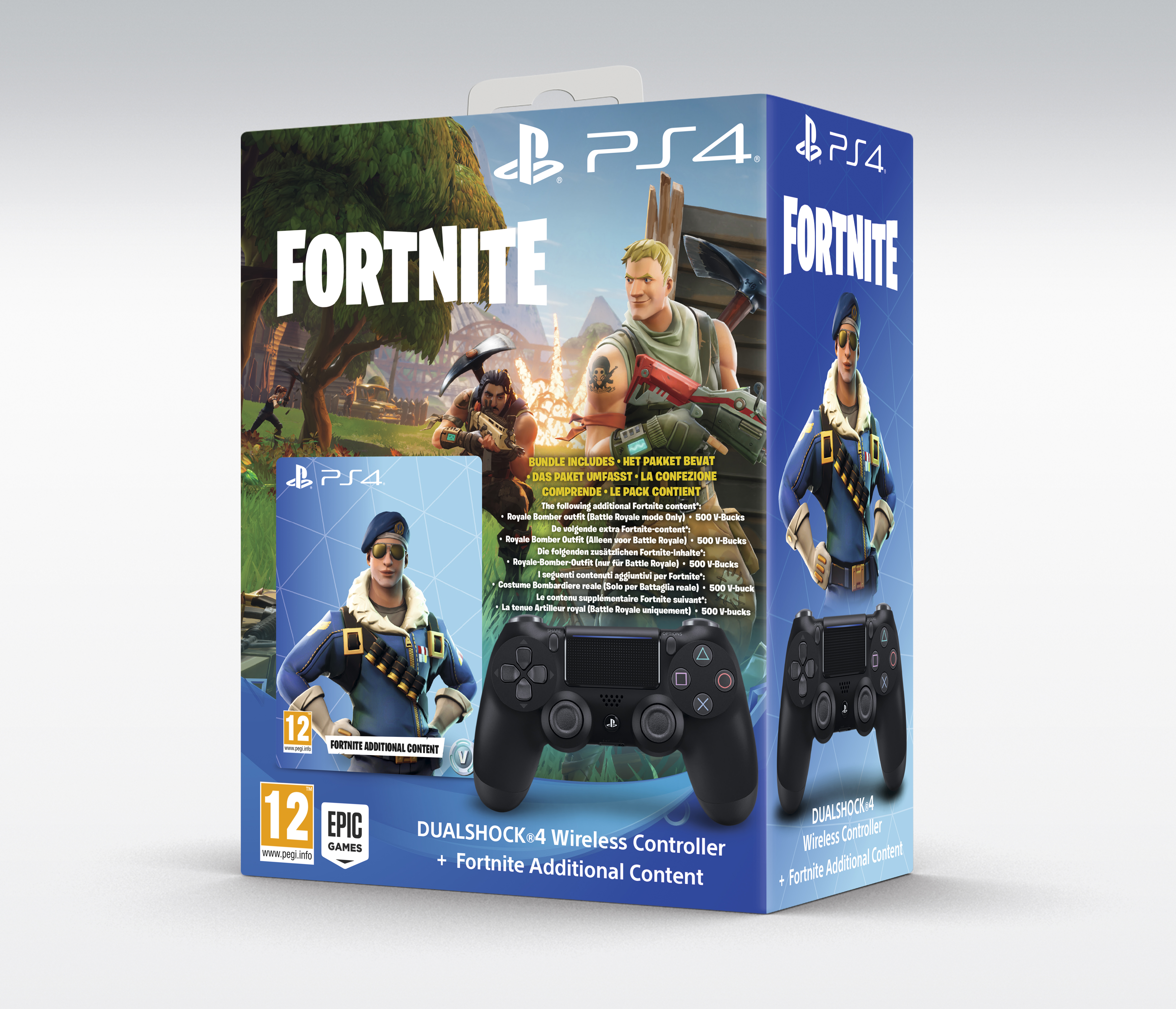 SONY DUALSHOCK®4 Wireless Controller – Fortnite Bundle Controller Schwarz für PlayStation 4