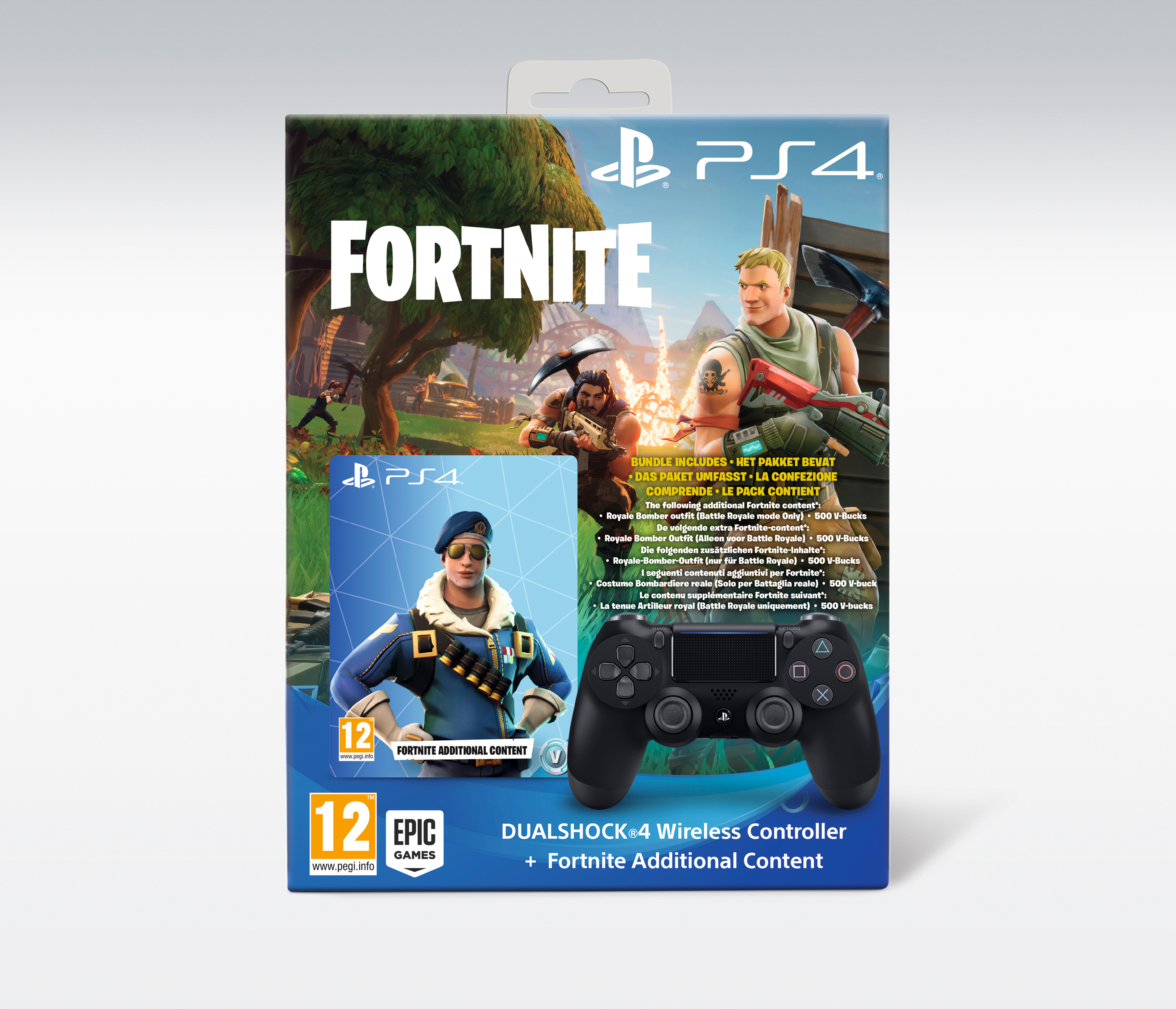 SONY DUALSHOCK®4 Wireless Controller – Fortnite Bundle Controller Schwarz für PlayStation 4