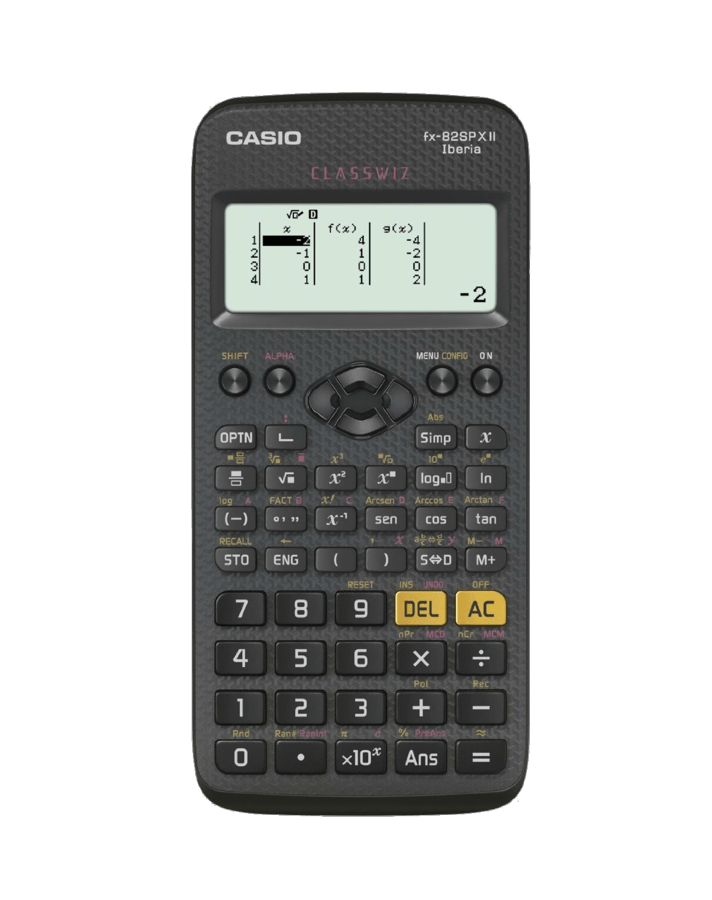 Calculadora - Casio FX-82SPXII, Científica, 274 Funciones, 9 memorizaciones, Pantalla LCD, Negro