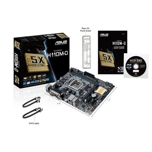 Placa Base - ASUS H110M-D, 5X Protection II, DDR4, BIOS UEFI, HDMI, VGA