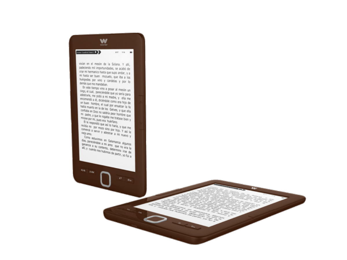 eReader - Woxter Scriba 195, Para eBook, 4GB capacidad y 6 pulgadas, Chocolate