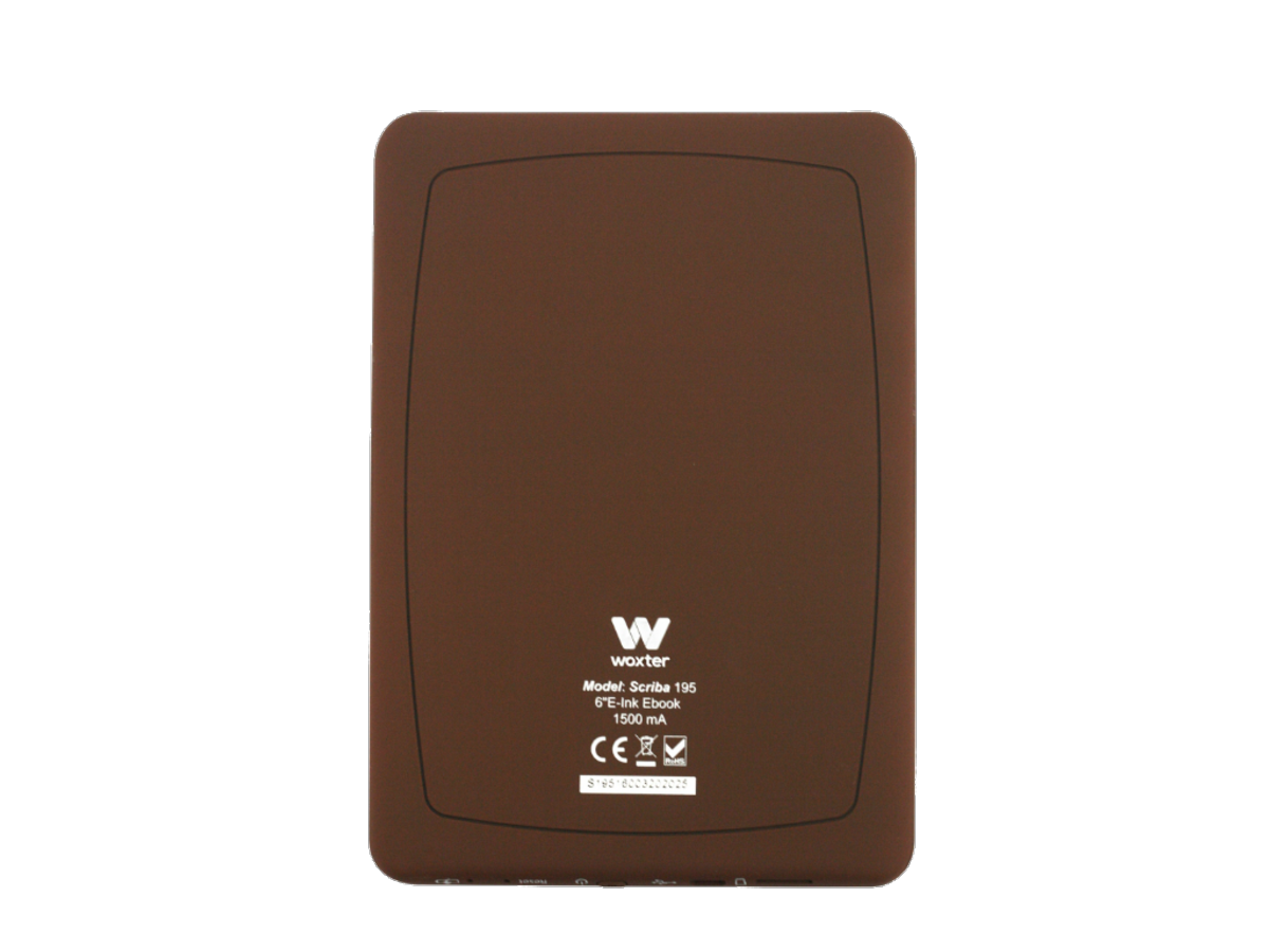 eReader - Woxter Scriba 195, Para eBook, 4GB capacidad y 6 pulgadas, Chocolate