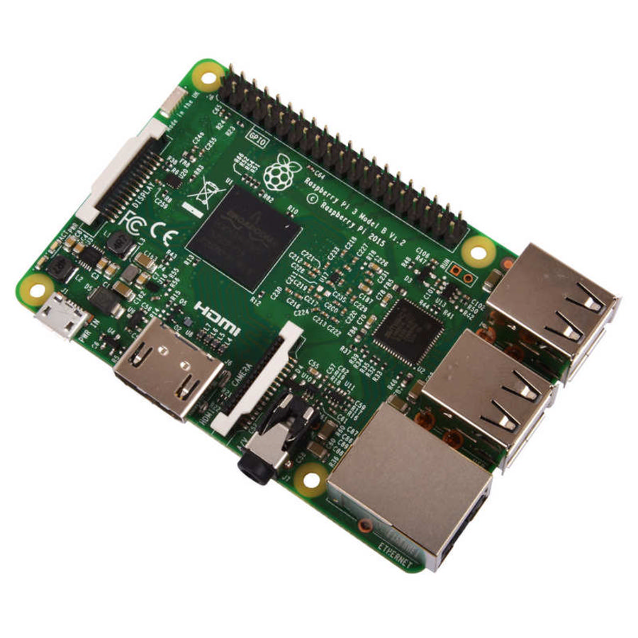 Pack Mini PC - Raspberry Pi 3 Modelo B + MicroSD 8GB + Caja negra y gris + Fuente de alimentación