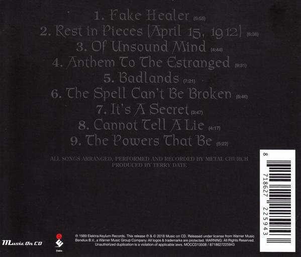 CD-Hülle hinten mit Songtiteln und einem Barcode.