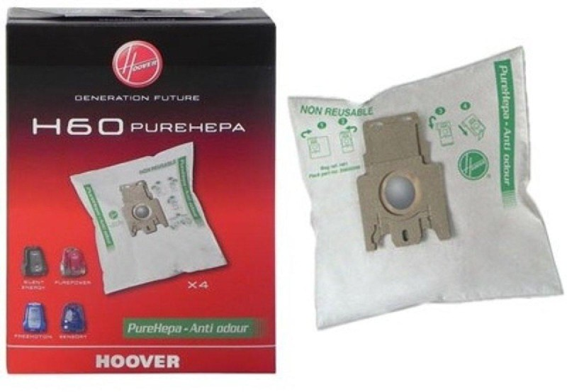 Bolsa Aspirador H60 35600392 hoover de pack 4 unidades apta para pureepa trineo modelo hepa antiodour filtration