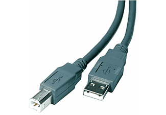 VIVANCO USB 2.0 Druckerkabel / Scannerkabel, 1,8m, grau