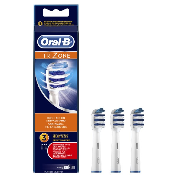 Recambio para cepillo dental - Oral-B, TriZone, para Cepillo De Dientes Eléctrico 2 Unidades, blanco