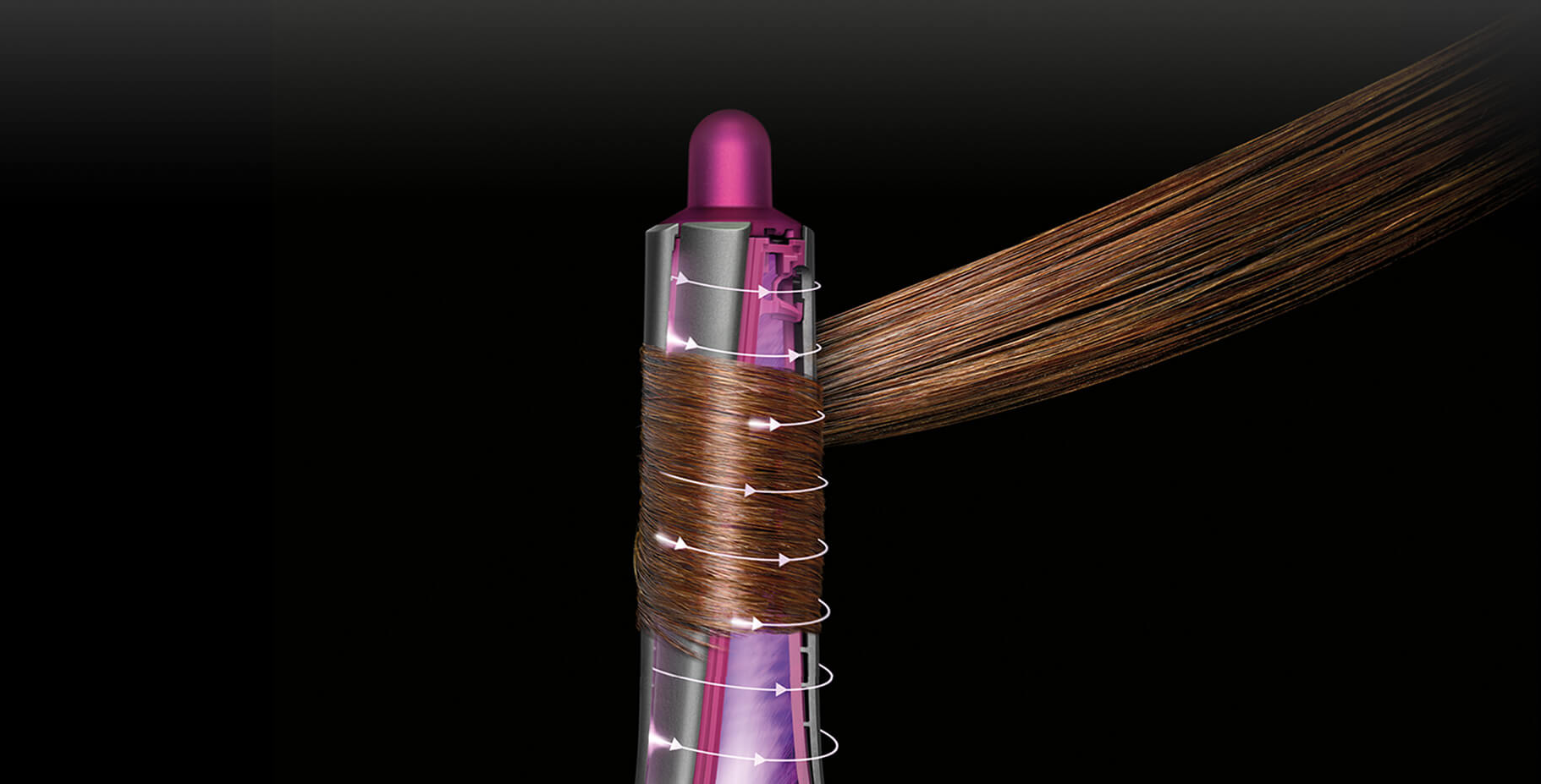 DYSON 310733-01 Airwrap™ Multi-Haarstyler Complete Fuchsia/Anthrazit Haarstyler Anthrazit/Fuchsia, 1300 Watt, 6 Aufsätze