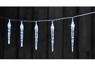 EMOS ZY2164 Karácsonyi fényfüzér jégcsap 10LED, 2×AA, időzítő, hideg fehér