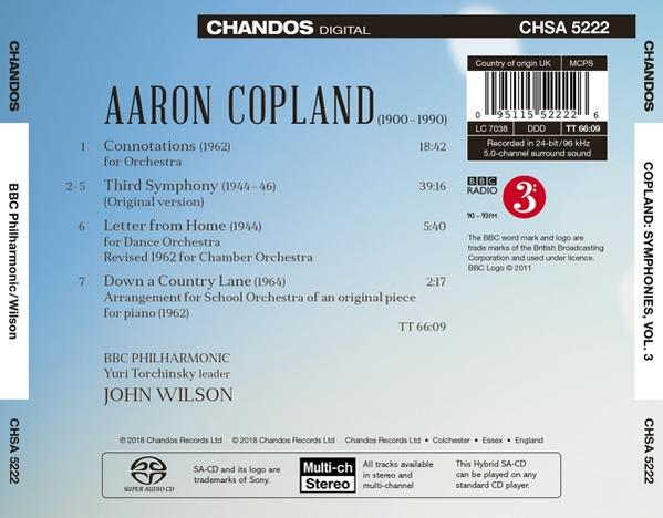 Bbc Philharmonic John Wilson - Orchesterwerke Vol.4-Sinfonie 3/Connotation  - (SACD Hybrid)